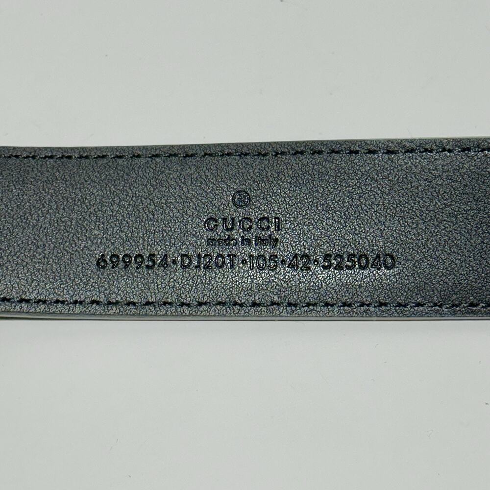 Gucci Waist Belt Women's 105/ 42/ L Black Genuine Leather Gold Bamboo Buckle NWT - Picture 10 of 12